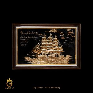 Tranh Thuyền Buồm Mạ Vàng 24k