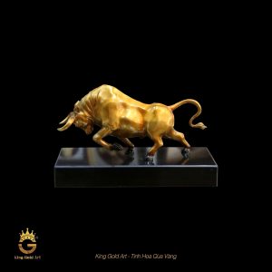 Tượng Bò Mạ Vàng 24k