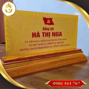 Biển Chức Danh Bằng Đồng Mạ Vàng