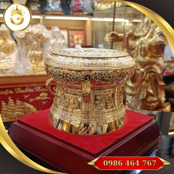 Trống Đồng Đông Sơn Mạ Vàng