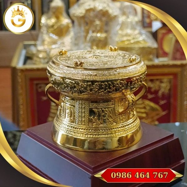 Trống Đồng Ngọc Lũ Mạ Vàng