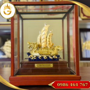 Thuyền Rồng Mạ Vàng 24k
