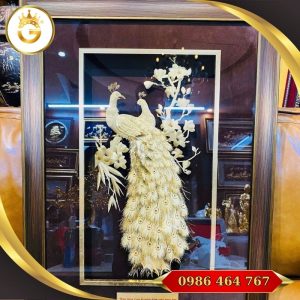 Tranh Mừng Ngày Cưới “Phu Thê Viên Mãn” Bằng Vàng 24K