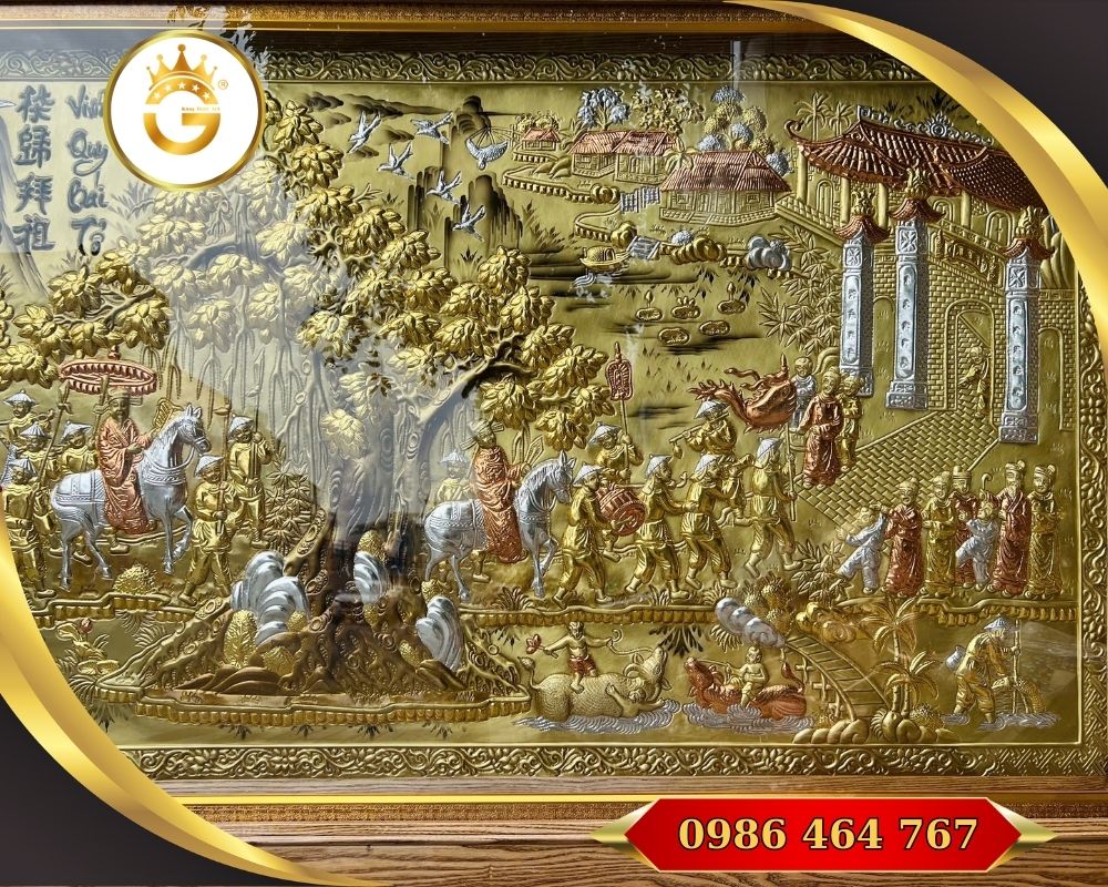 Tranh Vinh Quy Bái Tổ Bằng Đồng - Hình ảnh 4