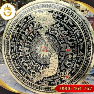 Mặt Trống Đồng Bản Đồ 34 Tỉnh Việt Nam