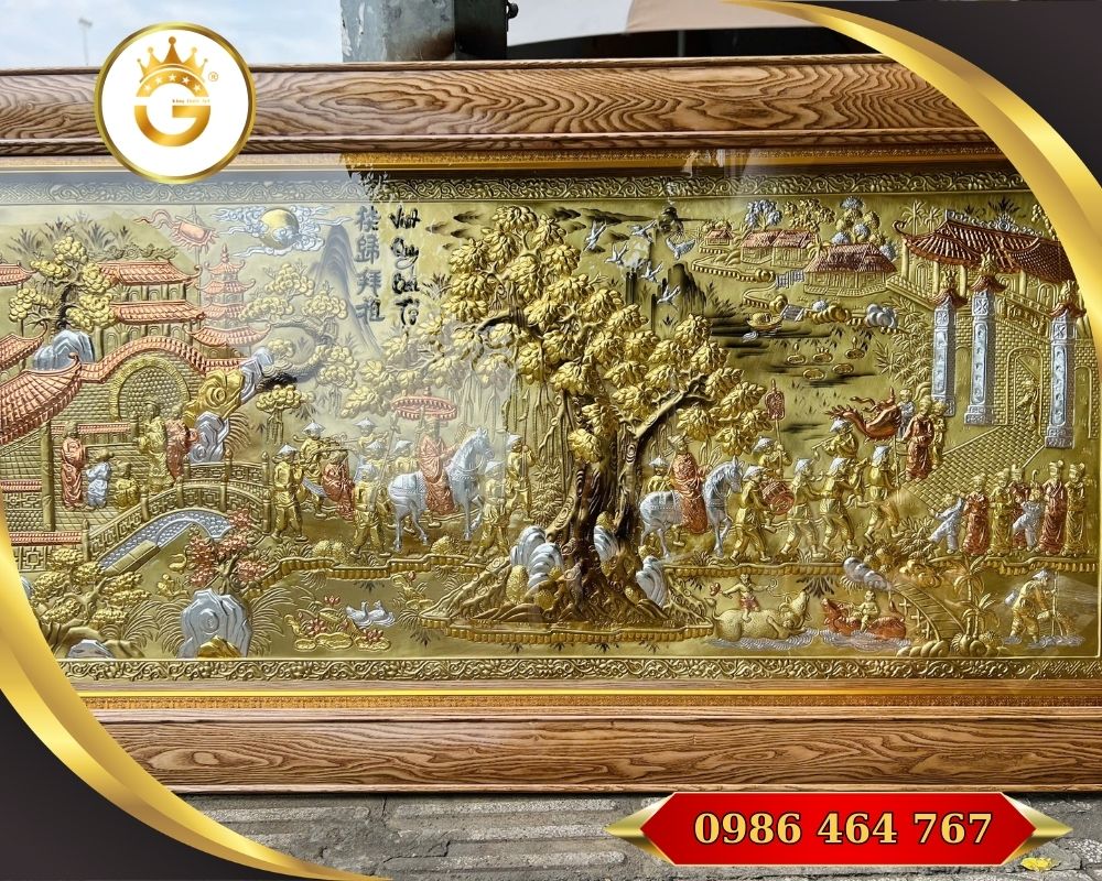 Tranh Vinh Quy Bái Tổ Bằng Đồng - Hình ảnh 2