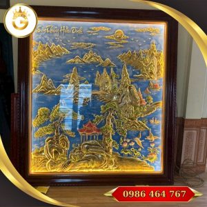 Tranh Đồng Sơn Thủy Hữu Tình Treo Phòng Khách