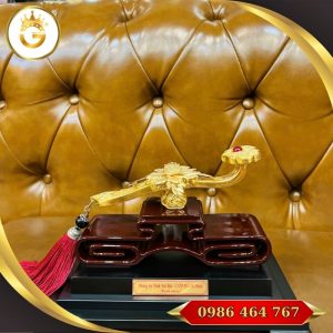 Gậy Như Ý Dát Vàng Quà Tặng Để Bàn Ý Nghĩa